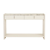 Pearce Marble Console Bone