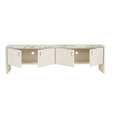 Pearce Marble Entertainment Unit Bone
