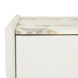 Pearce Marble Entertainment Unit Bone