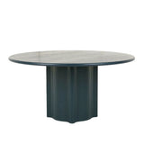 Leon Round Dining Table Six Seater Teal