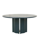 Leon Round Dining Table Six Seater Teal