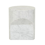 Atlas Pinnacle Side Table White Marble