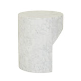 Atlas Pinnacle Side Table White Marble