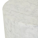 Atlas Pinnacle Side Table White Marble