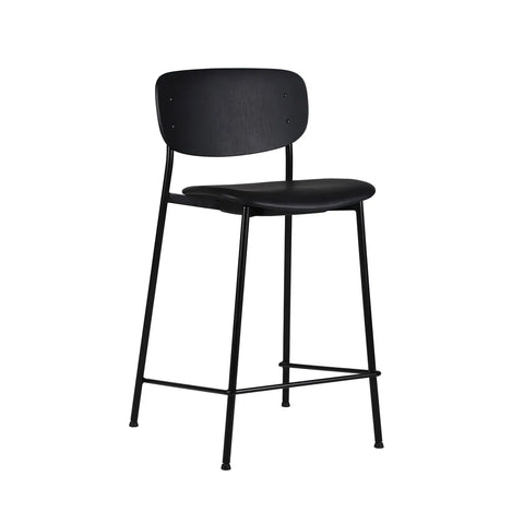 Lathan Bar Stool Low Black Ash