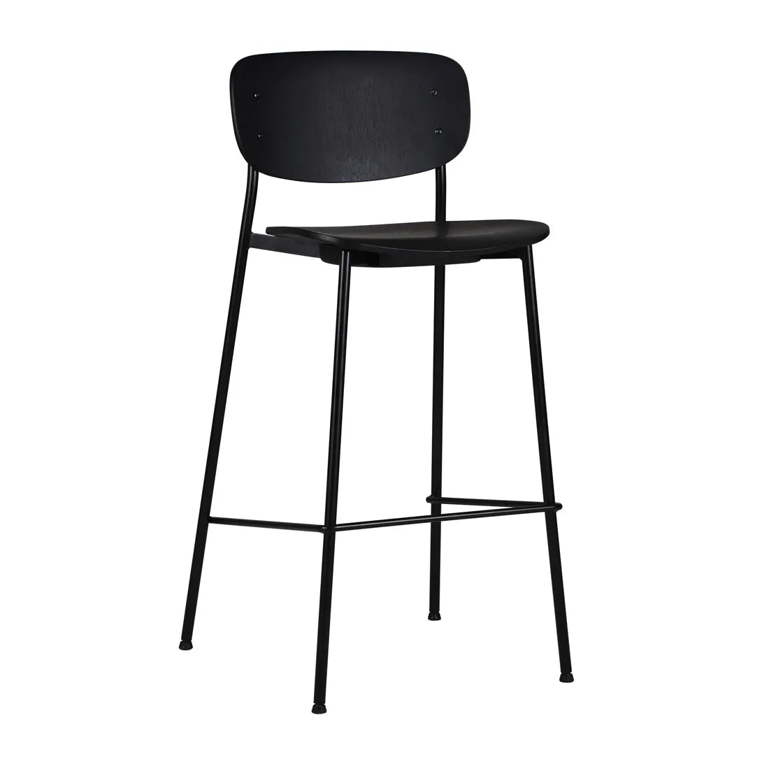 Lathan Bar Stool Tall Black Ash the design library