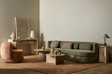Venus Revolve Side Table Travertine 375mm