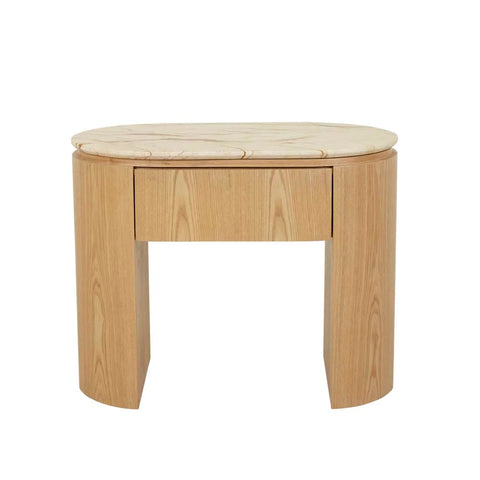 Pluto Open Bedside Table Natural