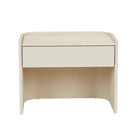 Elsie Large Bedside Travertine/Shell