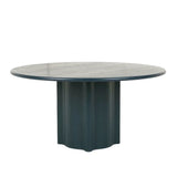 Leon Round Dining Table Six Seater Teal