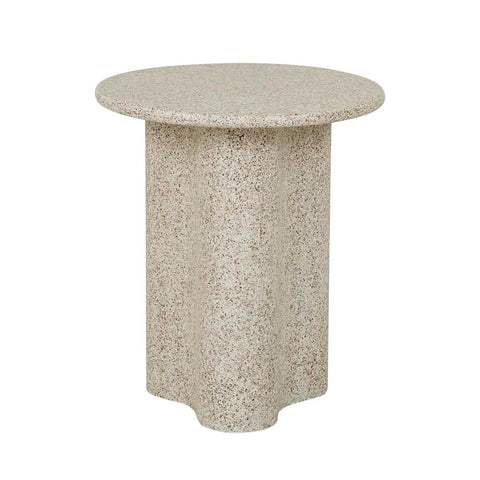 Artie Wave Side Table Warm Sand Speckle