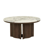 Leon Marble Coffee Table Tobacco Ash 800mm