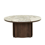 Leon Marble Coffee Table Tobacco Ash 800mm