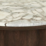 Leon Marble Coffee Table Tobacco Ash 800mm