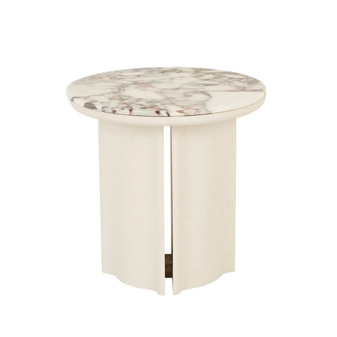 Leon Marble Side Table Porcelain