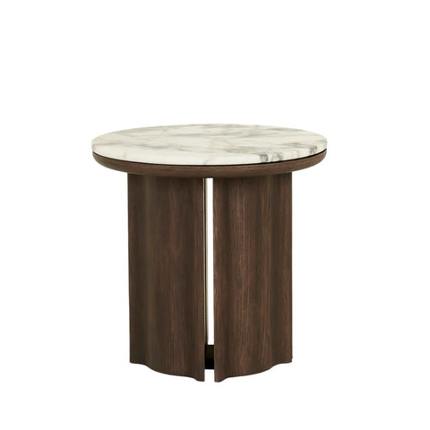 Leon Marble Side Table Tobacco Ash