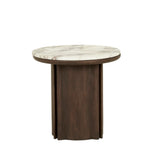 Leon Marble Side Table Tobacco Ash