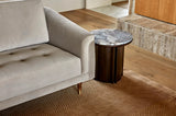 Leon Marble Side Table Tobacco Ash