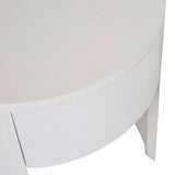 Oberon Crescent Bedside White
