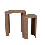 Oberon Curve Nest Side Table Smoked Ash