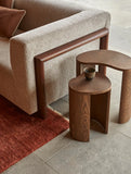 Oberon Curve Nest Side Table Smoked Ash