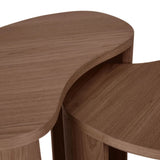 Oberon Curve Nest Side Table Smoked Ash