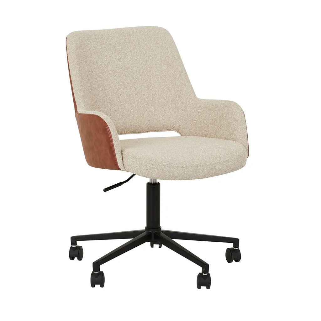 Quentin Office Chair Ecru/Tan