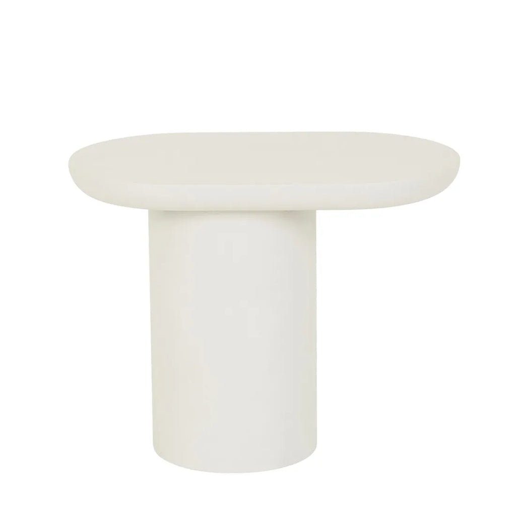 Seb Pedestal Side Table Low Rope