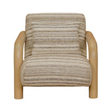 Trove Wrap Armchair Greige Stripe