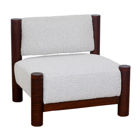 Trove Ridged Armchair Ivory Boucle