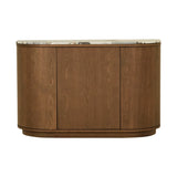 Oberon Crescent Marble Storage Unit Smoked Ash