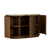 Oberon Crescent Marble Storage Unit Smoked Ash