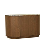 Oberon Crescent Marble Storage Unit Smoked Ash