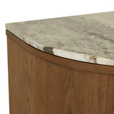 Oberon Crescent Marble Storage Unit Smoked Ash