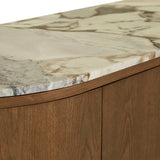 Oberon Crescent Marble Storage Unit Smoked Ash