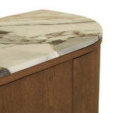 Oberon Crescent Marble Storage Unit Smoked Ash