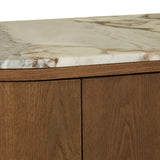 Oberon Crescent Marble Storage Unit Smoked Ash