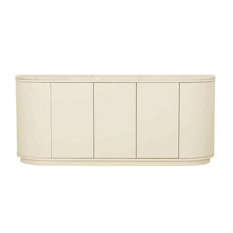 Oberon Crescent Marble Buffet Shell
