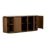 Oberon Crescent Marble Buffet Smoked Ash