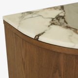 Oberon Crescent Marble Buffet Smoked Ash