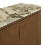 Oberon Crescent Marble Buffet Smoked Ash