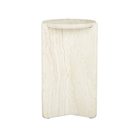 Venus Revolve Side Table Travertine 375mm