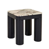 Frankie Marble Side Table Navy