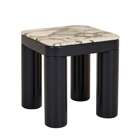 Frankie Marble Side Table Navy