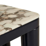 Frankie Marble Side Table Navy