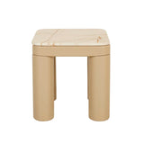 Frankie Marble Side Table Camel