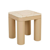 Frankie Marble Side Table Camel