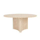 Verity Round Dining Table Travertine