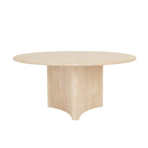 Verity Round Dining Table Travertine