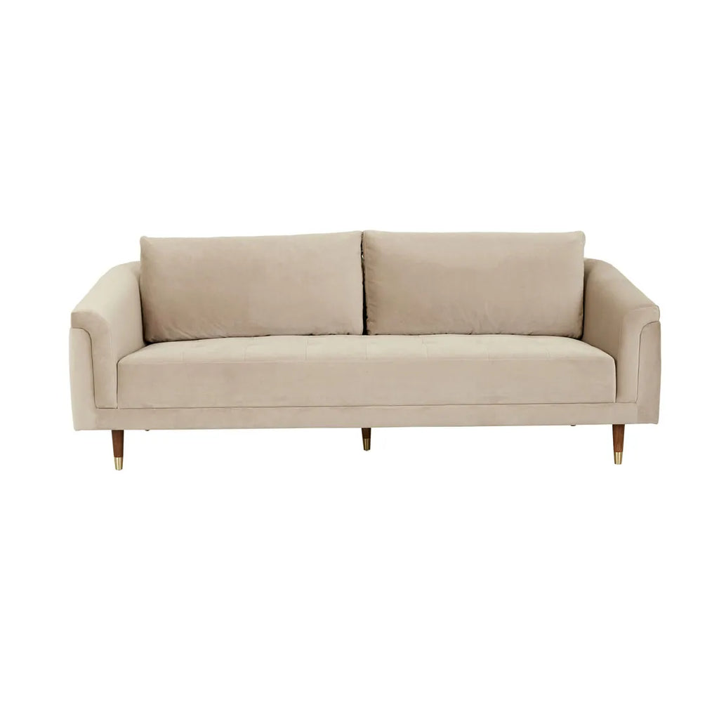 Vittoria Carson Three Seater Sofa Pearl Velvet